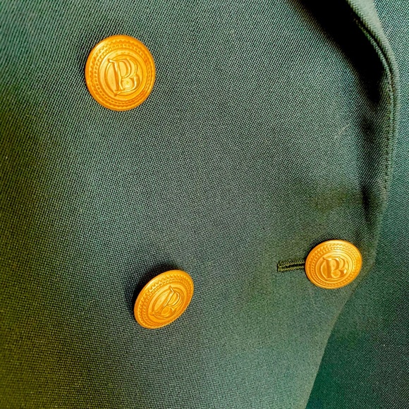 Gorgeous Balmain Dark Green Double Breasted Blazer - Picture 5 of 7